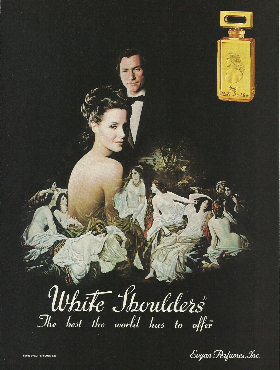 1984 Evyan White Shoulders Perfume Art vintage print ad 80's