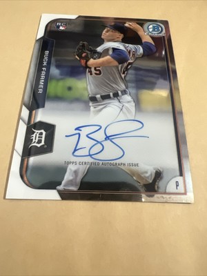 BUCK FARMER - DETROIT TIGERS - TOPPS CERTIFIED AUTOGRAPH ISSUE