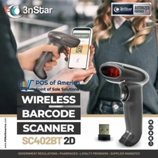 3nStar 2D Wireless Handheld Barcode Scanner (SC402BT) Retail