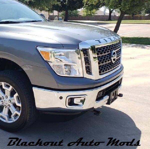 Gloss Black Vinyl Letters for Nissan Titan Front Grill Hood Inserts 2016 - 2019