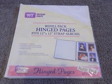 New Sealed Westrim Crafts Refill Pack of 10 Hinged White 12" x 12" Pages