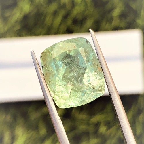 7.30 Carats Natural Faceted Cut Green Tourmaline Gemstone from Afghanistan - Picture 6 of 6