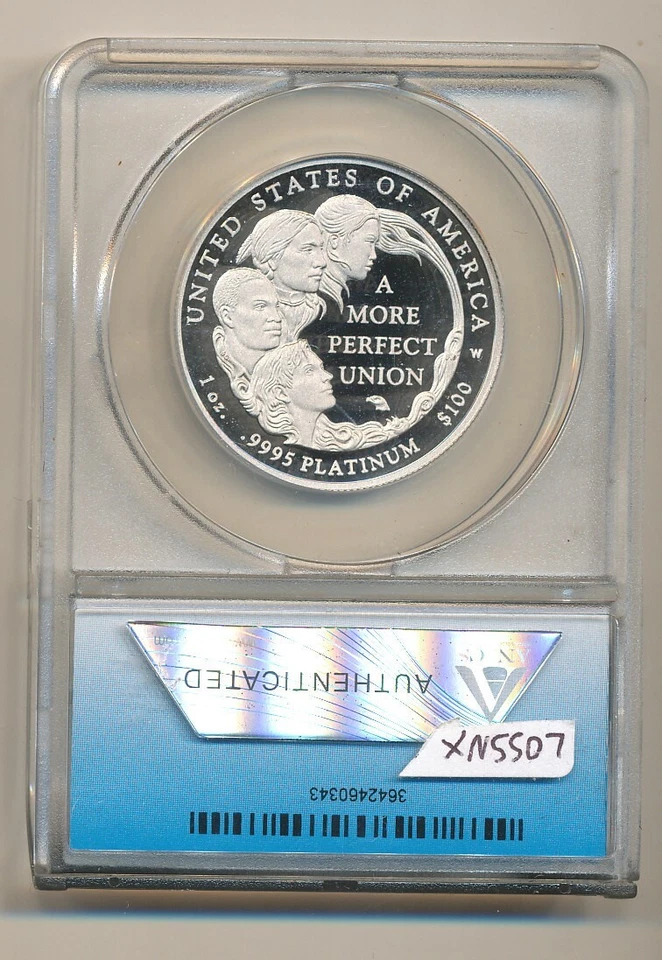 Platinum Eagle PR70 2009-W $100 PROFUNDO prueba de camafeo primer lanzamiento #27 de 29 ANACS Foto 2 de 2