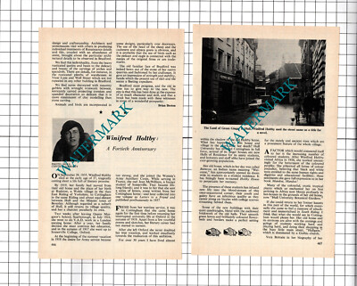 Winifred Holtby Schriftsteller Schriftsteller Rudston - 1975 kleiner Artikel