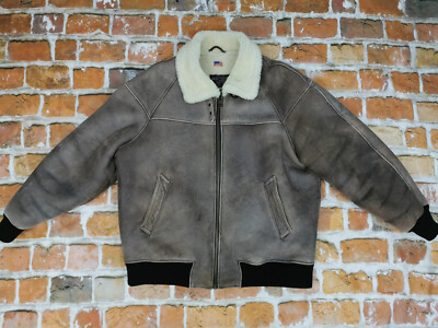 AVIATION USA B6 SHEARLING LAMMFELL VINTAGE LEDERJACKE*AIR FORCE*GR