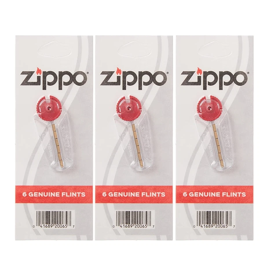 3 X Zippo 6 Genuine lighter flints