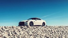 Cars nissan vehicles skyline r35 gt r gtr Desk Mat Stitched