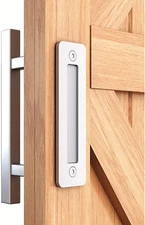 Easelife 12" Stainless Steel Sliding Barn Door Handles and Pulls,Double Sided 