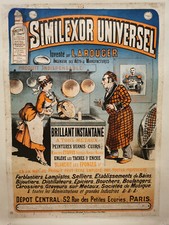 AFFICHE PUBLICITAIRE ORIGINALE D’ÉPOQUE.SIMILEXOR UNIVERSEL.INVENTE PAR LAROUCHE