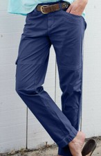 Fresh Produce XL NWT Safari Broadcloth Ankle Cargo Pants Moonlight Blue New