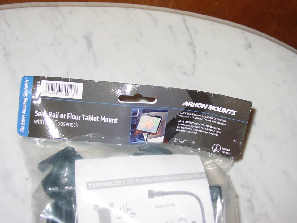 Mounts TAB188L22 Car or Truck Seat Rail or Floor Tablet Mount with 22 inch NEW! - Image 2 of 4