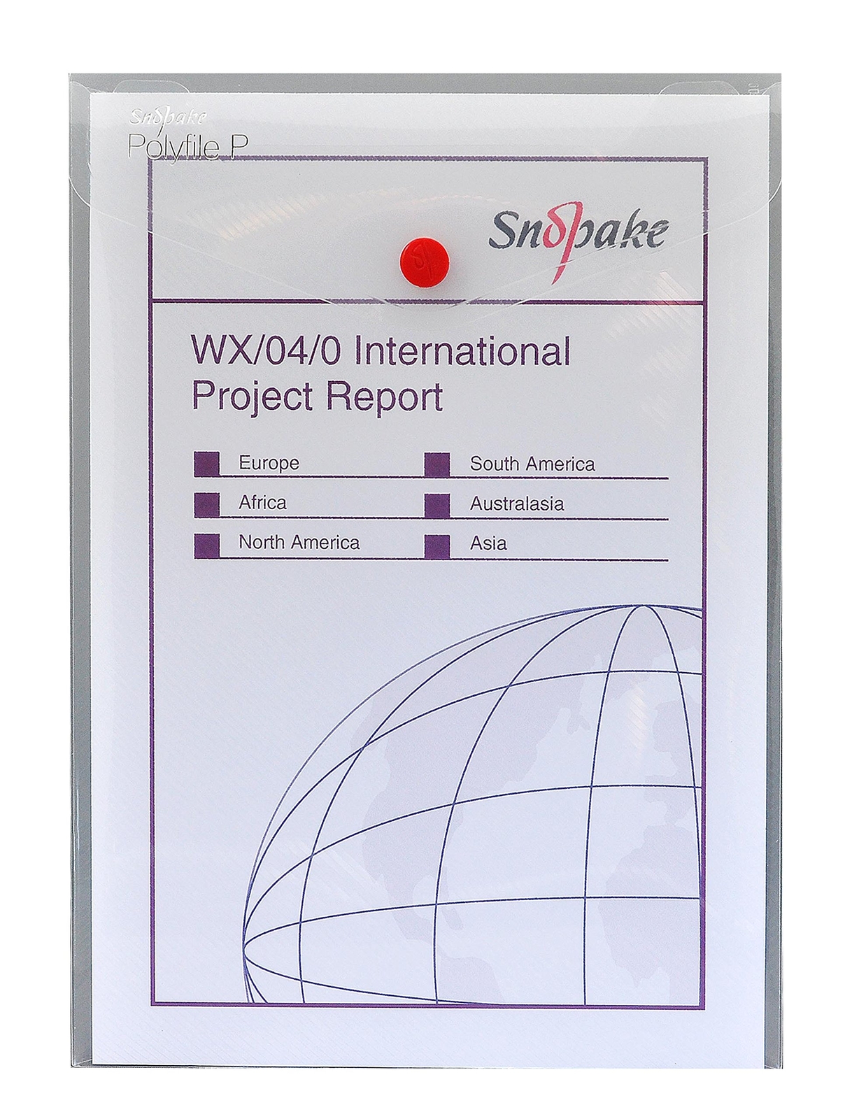 Snopake A5 Polyfile P Portrait Popper Wallet with Press Stud Closure  Clear  A5