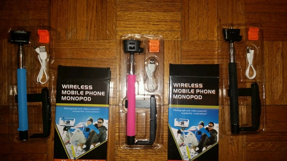 2 Selfiestick Pro Bluetooth Extendable Monopod for Iphone GoPro & Android phones - Image 2 of 4