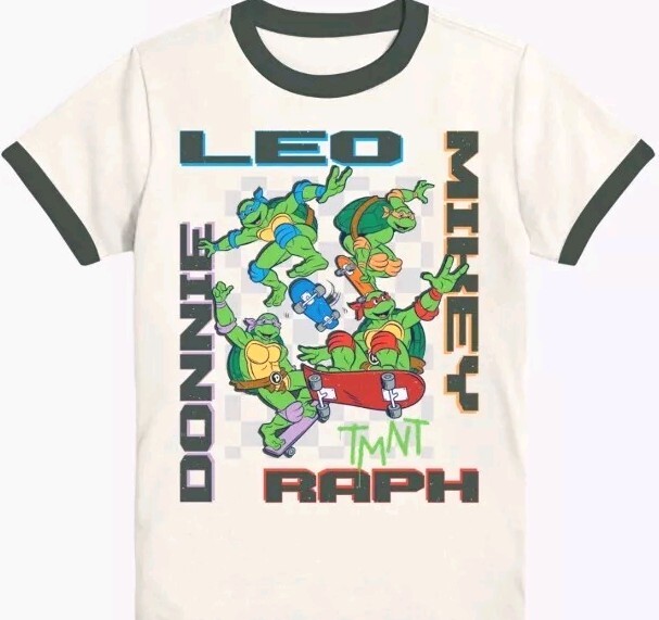 Teenage Mutant Ninja TurtlesリンガーT　4483 Boys Teenage Mutant Ninja Turtles Vintage Ringer Short