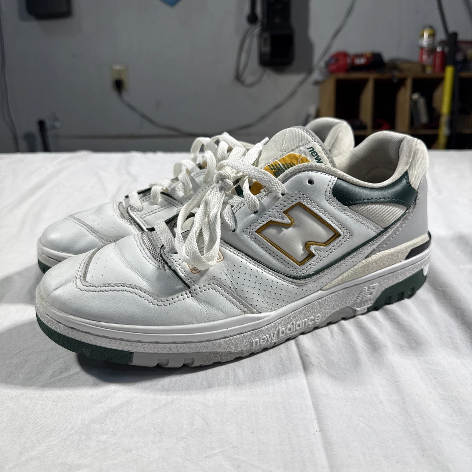 New Balance 550 Bianco Nightwatch Verde Uomo US 11