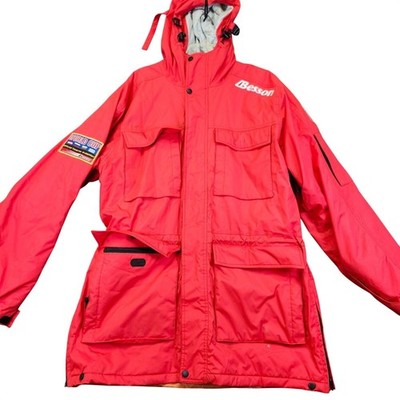 Besson Ski Jacket World Cup Official Teams Supplier Red Full Zip Large