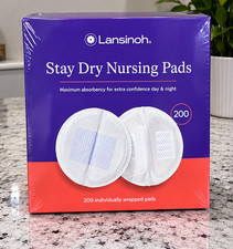 Lansinoh Stay Dry Disposable Nursing Pads 200 Count Super Absorbent Breast