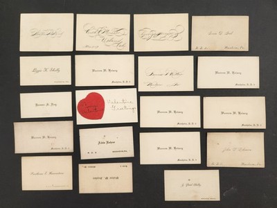 1910s antique CALLING CARD LOT manheim pa HEISEY SHELLY ROHRER etc families