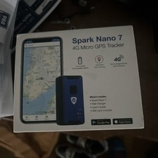 BrickHouse Security Spark Nano 7 LTE 4G Micro GPS Tracker - Black/Blue New OB