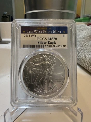 2012-W American Silver Eagle PCGS MS70 West Point- West Point Mint Label