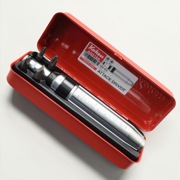 Ko-ken AN318A 3/8 9,5Mm Schlagschrauber Set 6Tlg Schraubendreher Metallkoffer...-image