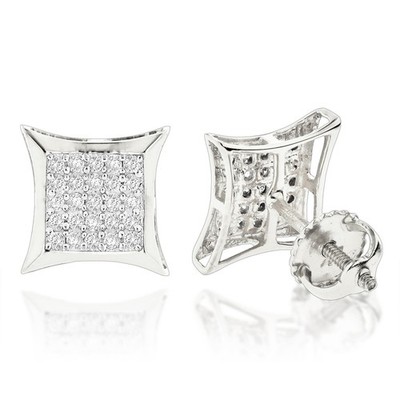 10K Gold runde Diamant Drachen Ohrstecker 0,18ct für Herren und Damen