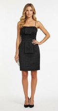 Max and Cleo Black Pleated Strapless Cocktail Dress Size 6 Party Holiday Elegant