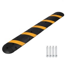 Recycled Rubber Dual-Channel Cable Protector Speed Bump for Garage Roads