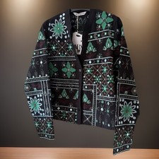 Zara jacket long sleeve size M embroidery ethnic mirror embellished jacket
