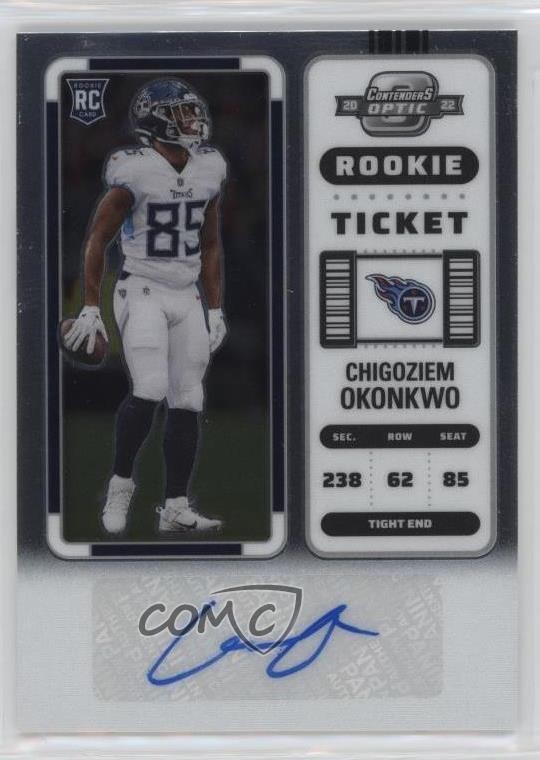 2022 Panini Contenders Optic Rookie Ticket Chigoziem Okonkwo #151 Auto 18mh