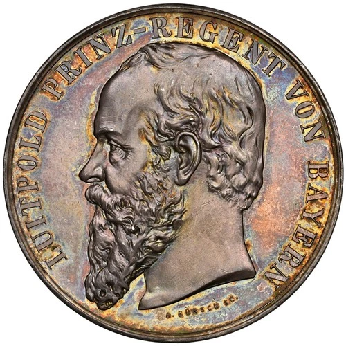 GERMANY Bavaria Prince Regent Luitpold c. 1887-1912 silver award Medal NGC MS-62