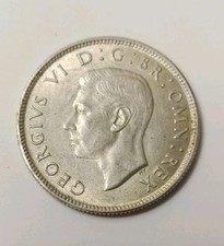 SILVER 1943 United Kingdom Two Shillings George VI