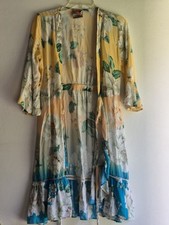 Anthropologie Farm Rio De Janiero Flora Ruffle Half Wrap Boho Chic Mini Dress SP