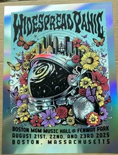 Widespread Panic RAINBOW FOIL AP POSTER Boston MA AUG 21-23 2025 Brandon Heart