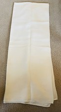 Luxury Damask Fabric Tablecloth 70 X 86 Rectangle White Tulips Dots Sold As Is