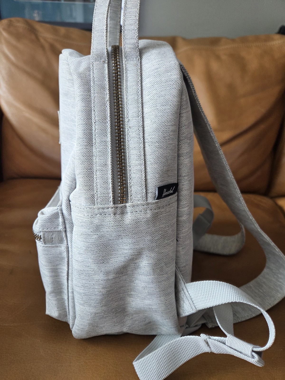 Hershel Mini Nova Backpack Gray, Adjustable Straps - image 3