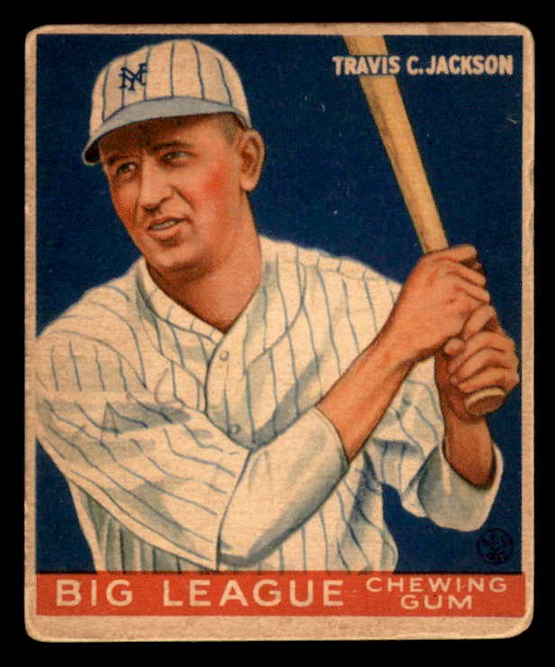 1933 GOUDEY #102 TRAVIS JACKSON GIANTS GD-VG/VG 533463 (KYCARDS)