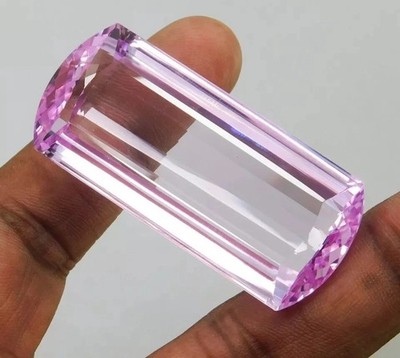 Natural 201.90 Ct Certified Brazilian Pink Kunzite Cushion Cut Loose Gemstone