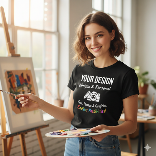 Personalised T Shirts Mens Womens Kids UK Any Text And Photo Custom Design Tee - Picture 5 of 21