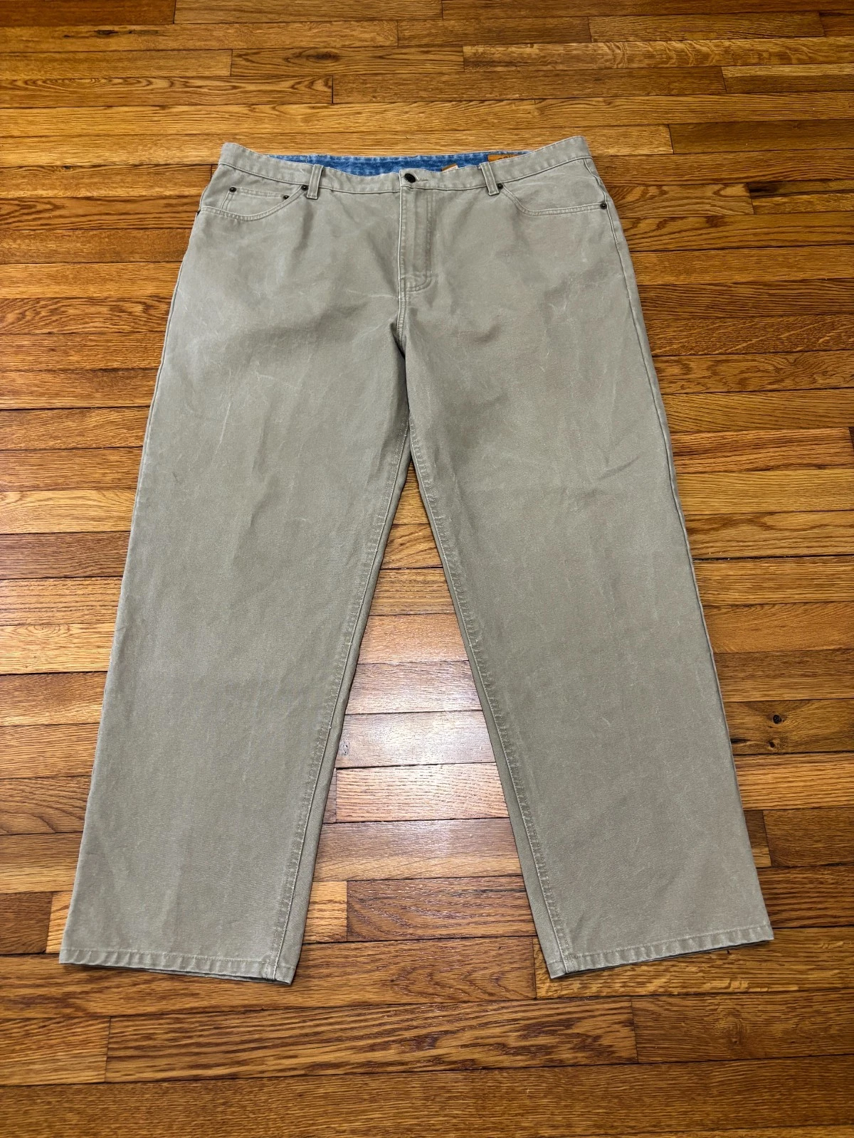 ORVIS KHP Canvas Field Jeans Mens Size 41X30 Gray Outdoor Fishing Hunting