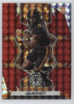 2023 Panini Mosaic Draft Picks Red Prizm 55/99 Jalin Hyatt #12 Rookie RC 07rd