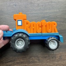 Figura de acción de juguete de plástico #2 vintage PBS KIDS WORD WORLD MEGA BLOKS TRACTOR 3 piezas