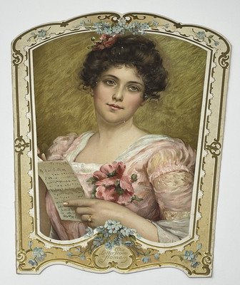 1901 Youth's Companion The Letter From Home Die Cut Promotional Calendar Top