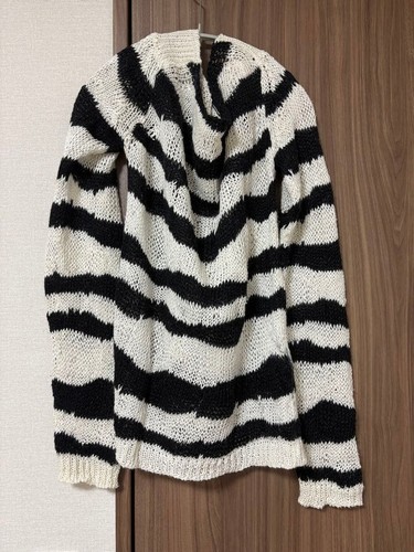Ann Demeulemeester, Ann Demeulemeester 2006 Grunge Stripe Knit Sweater XXS Vintage USED item from JP