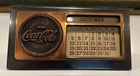 Vintage Coca Cola Perpetual Desk Calendar-Nice Heavy Metal