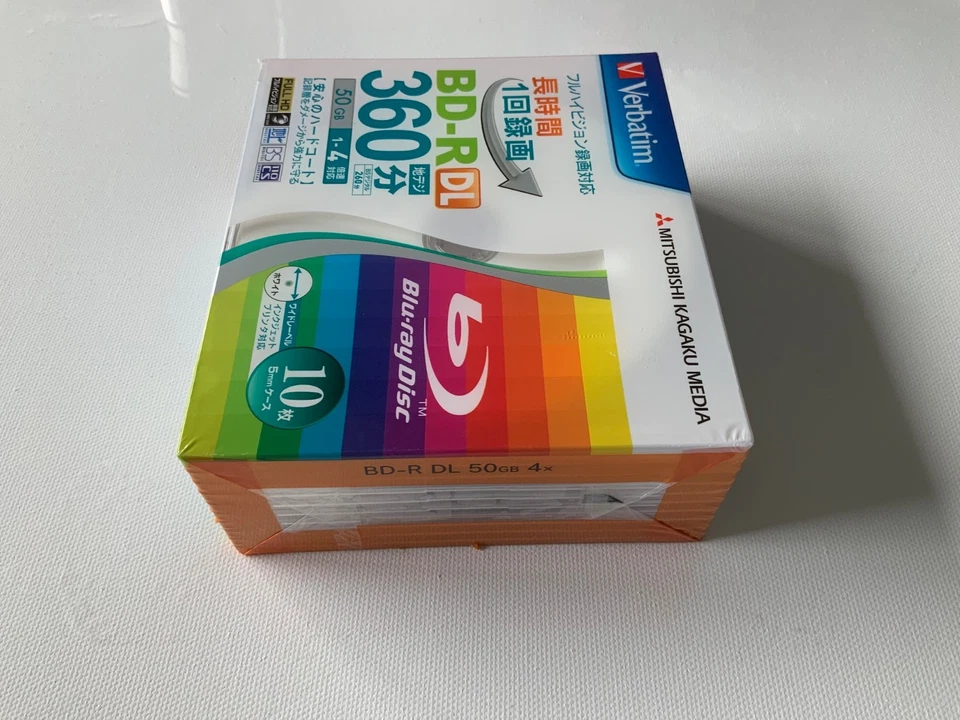 10 Verbatim Blank Blu-ray Discs 50GB BD-R DL 4x bluray new in sealed package - Image 4 of 4