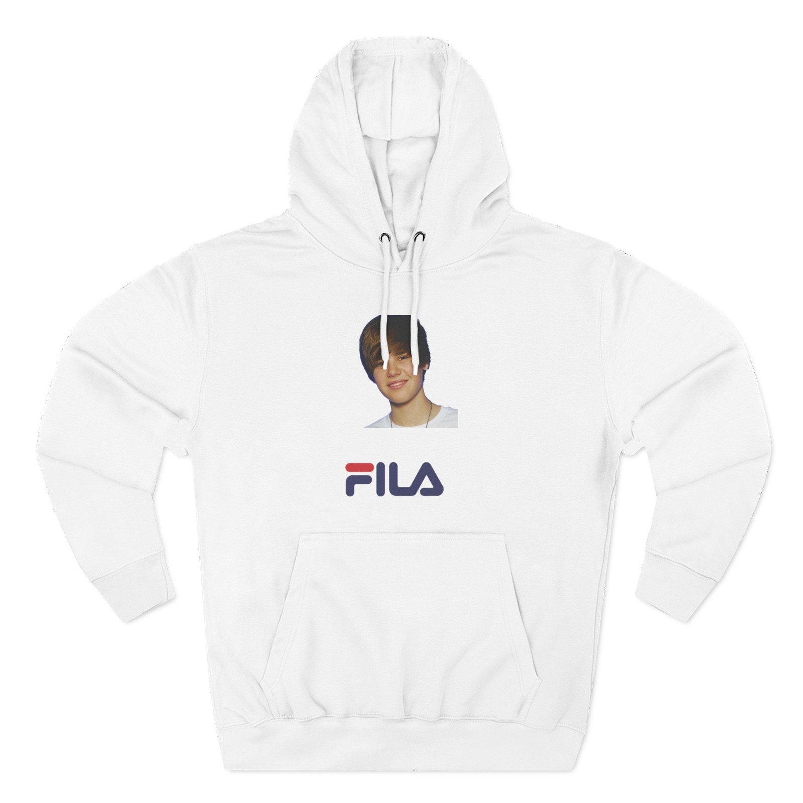 Felpa con cappuccio in pile a tre pannelli Justin Bieber con design FILA streetwear casual