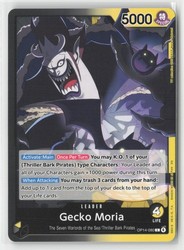 Gecko Moria OP14-080 Leader The Azure Sea's Seven One Piece TCG
