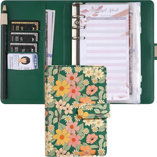 Budget Binder, A6 Money Saving Binder with Cash Envelopes, PU Leather Saving Cha