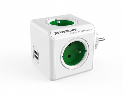 8718444085973 PowerCube Original USB 2202 Green ALLOCACOC